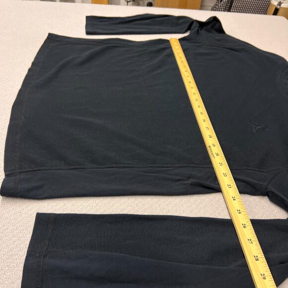 Air Jordan Shirt Mens 2XL Black Thermal Waffle Knit Crew Neck Pullover Tee - Picture 7 of 8